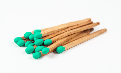 Pile of Green Matchsticks