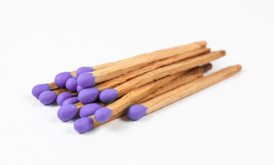 Pile of Dark Purple Matchsticks