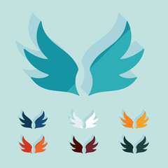 Flat design: wing