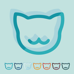 Flat design: cat