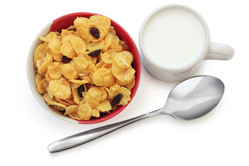 Healthy breakfast with cereal