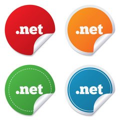 Domain NET sign icon. Top-level internet domain