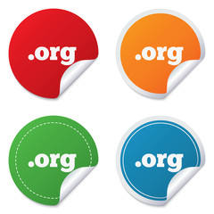 Domain ORG sign icon. Top-level internet domain