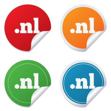Domain NL sign icon. Top-level internet domain