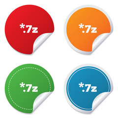 Archive file icon. Download 7z button.