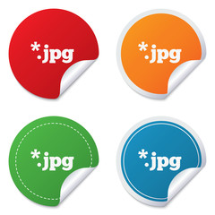 File JPG sign icon. Download image file.