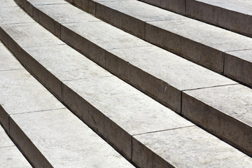 Closeup on granite stairs