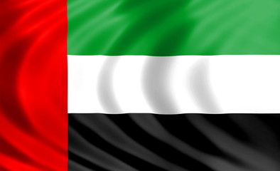 United Arab Emirates flag of silk