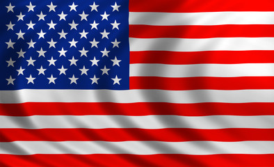 United States of America flag of silk