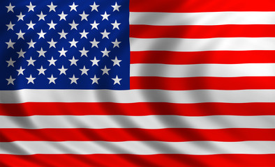 Fototapeta premium United States of America flag of silk
