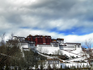 Exterior of holy Potala Palace in Lhasa, Tibet, China