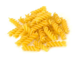 Egg pasta isolated on white background