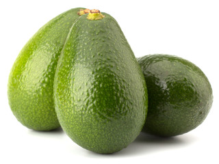 Fresh avocado fruit isolated on white background