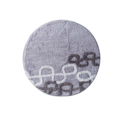 a round grey carpet isolated on white background