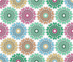 Fototapeta na wymiar colorful flowered pattern