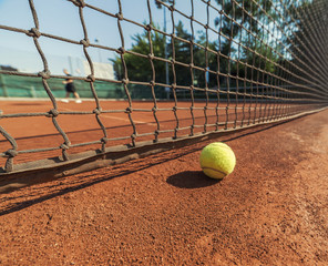 tennis ball and net