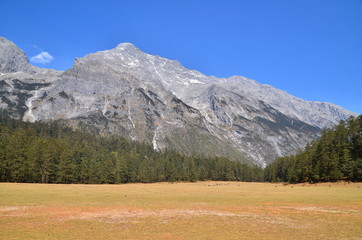 The Peak of Jade Dragon Snow Mountain in Lijiang, China