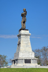 Fototapeta na wymiar Monument of Nikolay Muraviev-Amursky in Khabarovsk, Russia