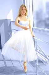 Beautiful balerina practicing in ballet class © Africa Studio