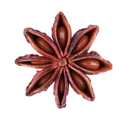 Beautiful anise, isolated on white