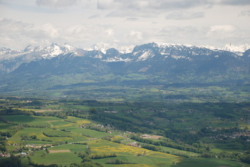 Fototapeta na wymiar Mont blanc vu du Salève
