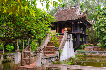 One Pillar Pagoda in Hanoi, Vietnam