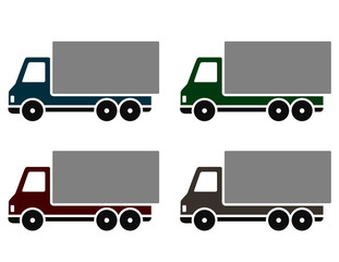 colorful delivery trucks