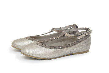 Ballet shoes isolated on the white