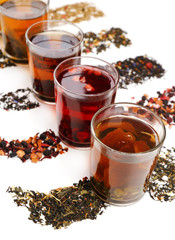 Assortment of tea close up