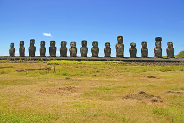 Moai on Easter Island - Rapa Nui, Chile