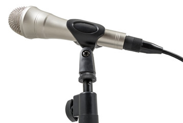 Microphone on a white background