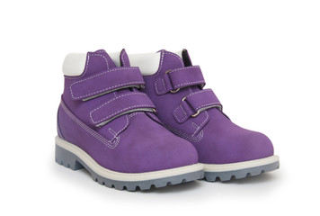 Purple children`s boots