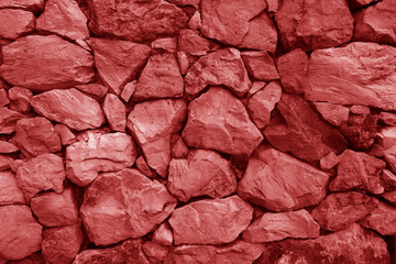 old red stone wall for background