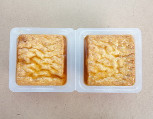 deep fried tofu bubble or bean curd tofu