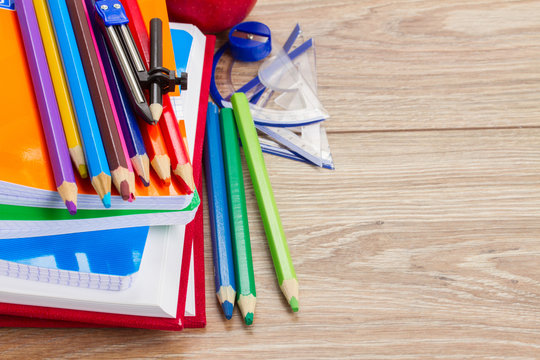 books with school supply