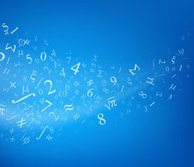 Background with numbers, vector
