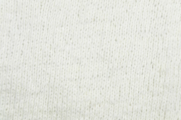 White knitting wool texture background