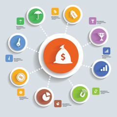 Money and Business concept info graphics,vector