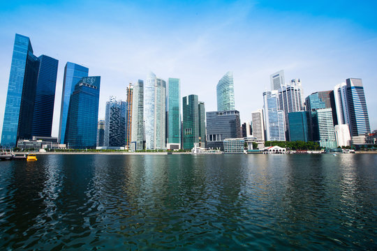 Skyline of Singapore business district