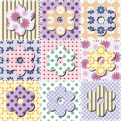 scrapbook flowers on white background