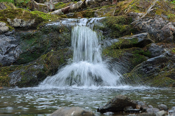 Small waterfall on Katayka river, Northern Ural Mountains