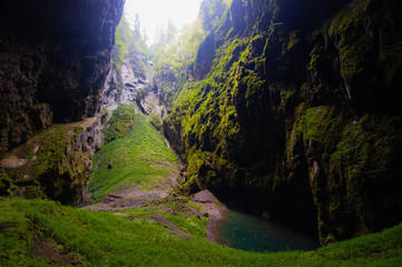 Macocha Cave in the Moravian Kras, Czech Republic