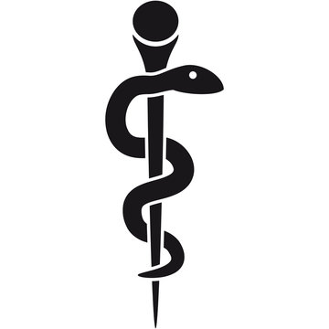 Aeskulap Schlange Stab Arzt Logo