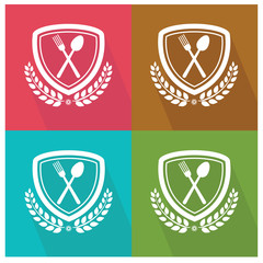Spoon badge,vector