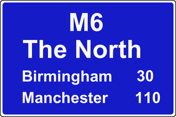 Route confirmation motorway sign
