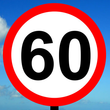 60 mph speed limit sign