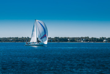 Sailboat on Blue Water