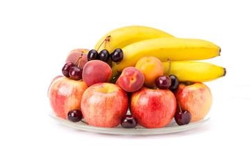 Fototapeta na wymiar plate with fruit
