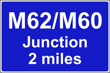 Juction ahead is with another motorway sign