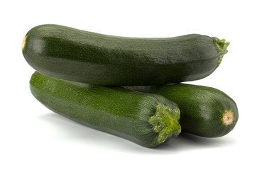 fresh vegetable zucchini isolated on white background